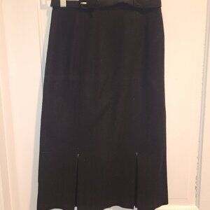 VTG Sears & Roebuck Wool Pencil Skirt Black Mary Lewis Kerrybrooke 1940's 25" W